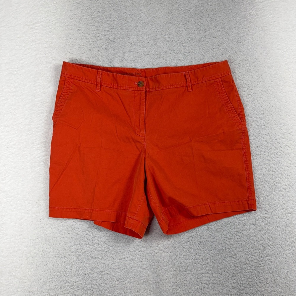 Talbots Chino Shorts Relaxed Khaki Orange Casual Women's 16 37.5x7 Golf Hike